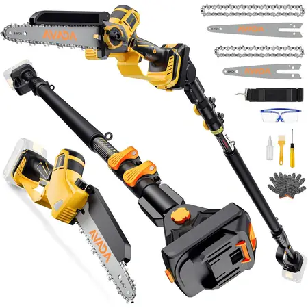 2-IN-1 Cordless 8-Inch Pole Chainsaw