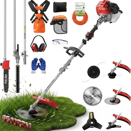 52CC Gas Powered Weed Wacker for Garden Lawn Bush Clearing